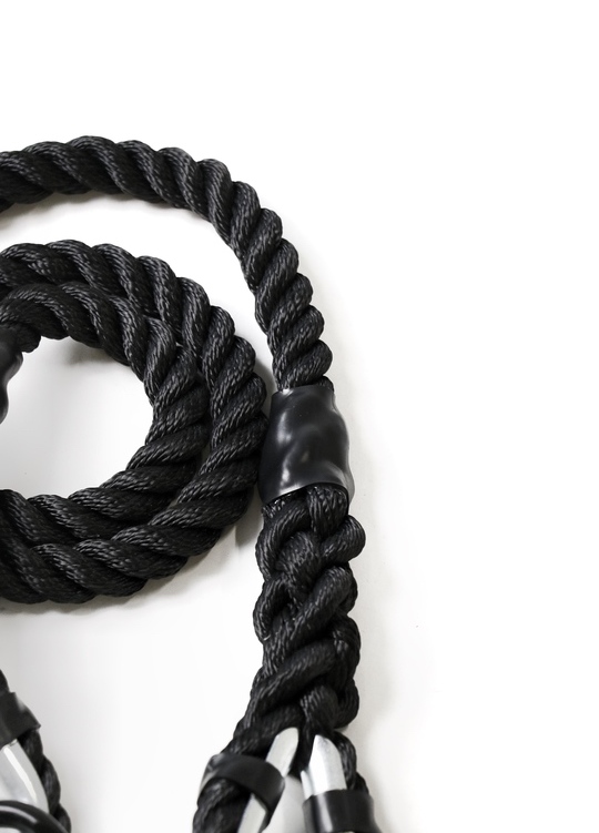 Чорний канат для підвіски кільця з одним кріпленням (капрон 20 мм)