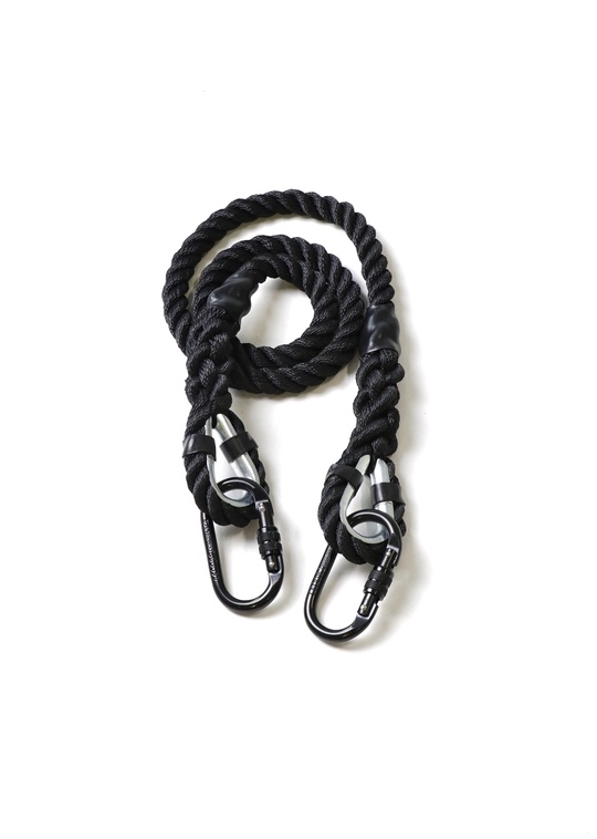 Чорний канат для підвіски кільця з одним кріпленням (капрон 20 мм)