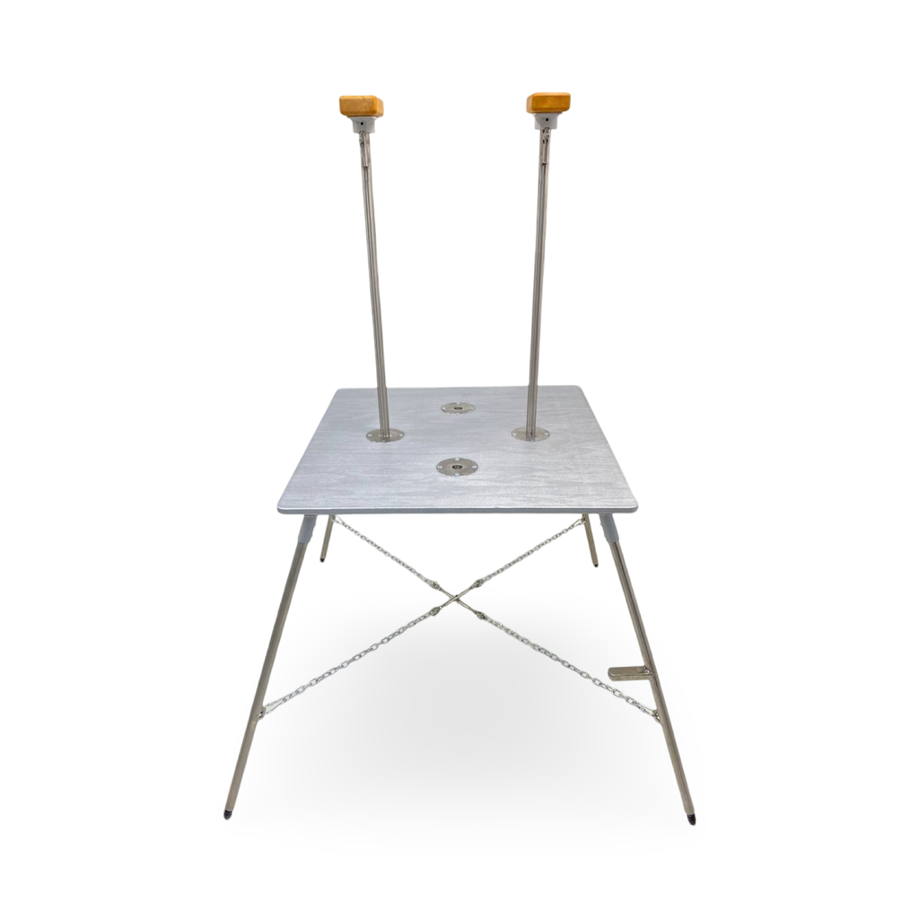 Equilibrium table with three handstand canes ( stainless steel )
