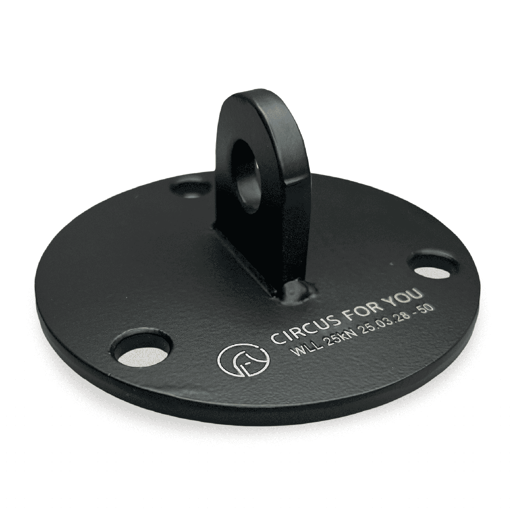 Anchor Plate for ceiling for hanging circus props