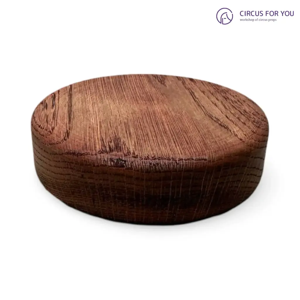 Round wooden handstand blocks for hand balance on floor (alder)